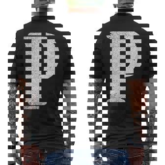 La Letra P Un Diseño Con La Letra P Camiseta Hombre Estampado Espalda - Regaloses