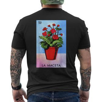 La Maceta Card Mexican Lottery Card Men's T-shirt Back Print - Monsterry CA