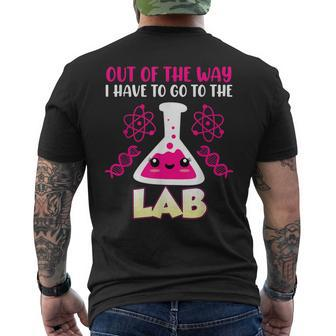Lab Assistant Saying Out Of The Way Go To Lab Chemist Men's T-shirt Back Print - Monsterry UK