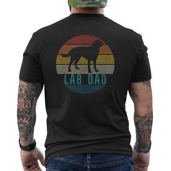 Lab Dad Vintage Retro Labrador Retriever Dog Owner Mens Back Print T-shirt | Mazezy DE