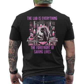 The Lab Is Everything The Forefront Of Saving Lives Lab Week Men's T-shirt Back Print | Mazezy