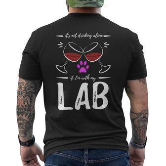 Lab Mom Wine Men's T-shirt Back Print | Mazezy CA