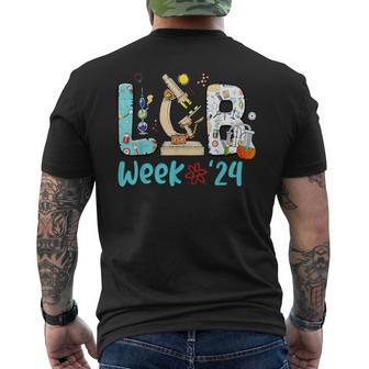 Lab Week 2024 Medical Lab Tech Patient Care Men's T-shirt Back Print | Mazezy