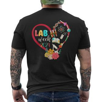 Lab Week 2024 Retro Medical Laboratory Tech Men's T-shirt Back Print - Seseable