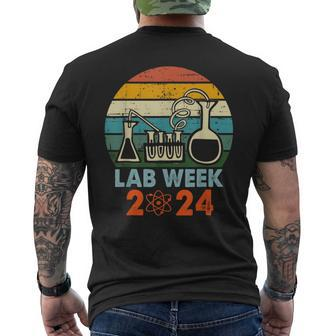 Laboratory Tech Medical Technician Scientist Lab Week 2024 Men's T-shirt Back Print - Seseable