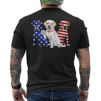 Labrador America 4Th Of July Flag Patrio Men's T-shirt Back Print | Mazezy DE