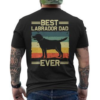 Labrador For Dad Black Lab Yellow Labrador Retriever Men's T-shirt Back Print | Mazezy
