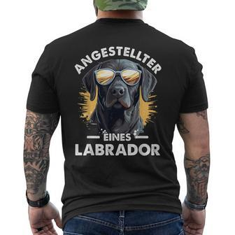 Labrador Employee Slogan Dog T-Shirt mit Rückendruck - Seseable