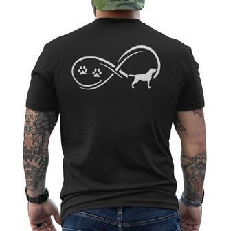 Labrador Eternity Paw Men's T-shirt Back Print | Mazezy