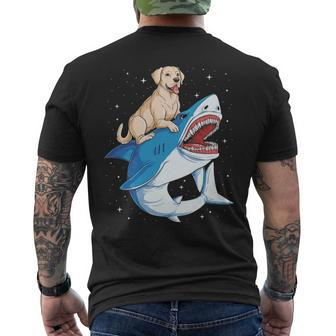 Labrador Shark Space Galaxy Jawsome Men's T-shirt Back Print | Mazezy