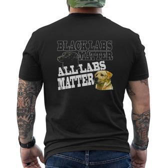 Labs Matter Dark Black Labs Matter Mens Back Print T-shirt - Thegiftio UK