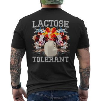 Lactose Tolerant Cow Farm Milk Men's T-shirt Back Print - Seseable