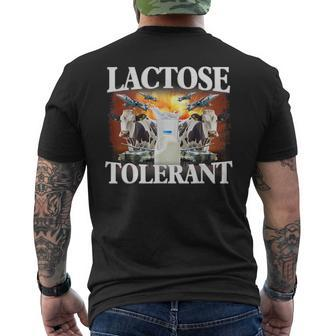 Lactose Tolerant Trending Meme Sarcasm Oddly Specific Men's T-shirt Back Print - Seseable