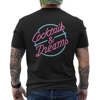 Ladies er Cocktails & Dreams Mens Back Print T-shirt - Thegiftio UK