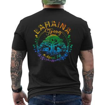 Lahaina Strong Maui Hawaii Old Banyan Tree Saved Majestic Men's T-shirt Back Print - Seseable