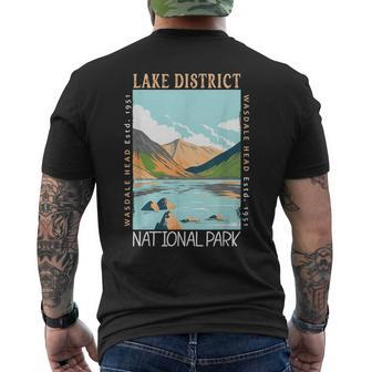 Lake District National Park England Distressed Vintage Men's T-shirt Back Print - Monsterry DE
