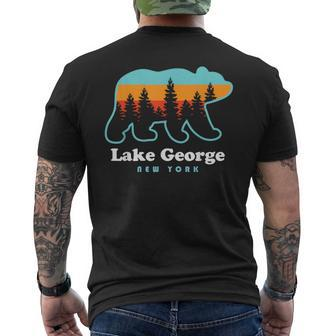 Lake George Ny Bear Lake George New York Men's T-shirt Back Print - Monsterry