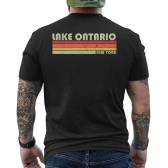 Lake Ontario New York Fishing Camping Summer Men's T-shirt Back Print - Monsterry DE