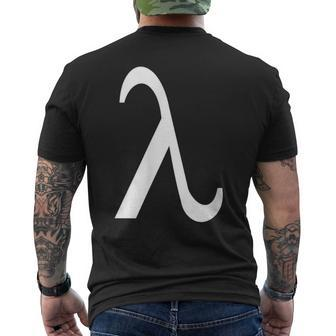 Lambda Greek Letter Says Lambda Greek Sign Symbol Function Men's T-shirt Back Print - Monsterry CA