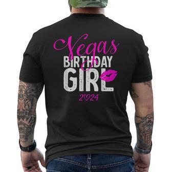 Las Vegas Girls Trip 2024 Girls Vegas Birthday Squad Men's T-shirt Back Print - Thegiftio