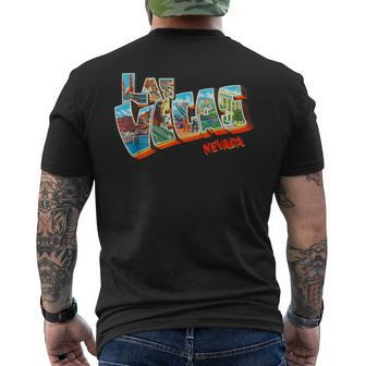 Las Vegas Nevada Nv Vintage Retro Souvenir Men's T-shirt Back Print - Monsterry AU