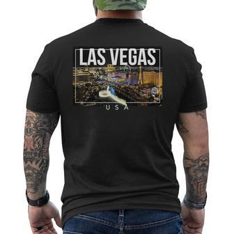 Las Vegas Nevada Strip For Casino And Poker Fans Men's T-shirt Back Print - Monsterry AU