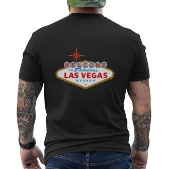 Las Vegas Sign V2 Mens Back Print T-shirt - Thegiftio UK