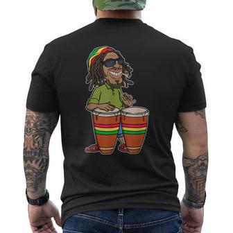 Lässig Reggae Music Rasta Rastafari Reggaeton Jamaica Fan T-Shirt mit Rückendruck - Geschenkecke