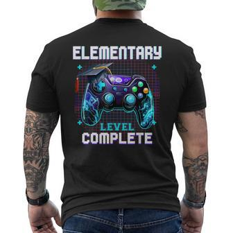 Last Day Of Elementary Level Complete Graduation Him Boys Men's T-shirt Back Print - Seseable