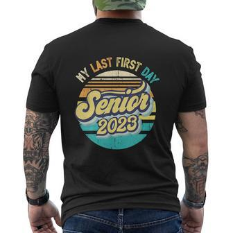 My Last First Day Senior 2023 Back To School Class Of Graphic Printed Casual Daily Basic Mens Back Print T-shirt - Thegiftio UK