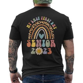 My Last First Day Senior 2023 Back To School Class Of 2023 V5 Mens Back Print T-shirt - Thegiftio UK