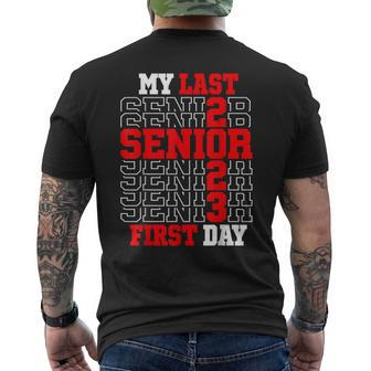 My Last First Day Senior 2023 Class Of 2023 Back To School V2 Mens Back Print T-shirt - Thegiftio UK