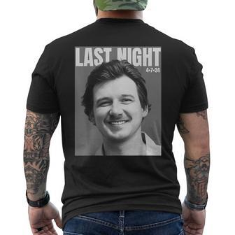 Last Night Hot Of Morgan Shot April 7 2024 Legend Men's T-shirt Back Print | Mazezy UK