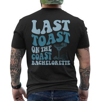 Last Toast On The Coast Margarita Beach Bachelorette Party Men's T-shirt Back Print - Seseable