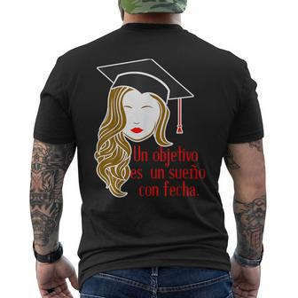 Latina Graduation Spanish Motivational Quote Masters Men's T-shirt Back Print - Monsterry AU