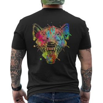 Laughing Hyena Colorful Animal Africa Men's T-shirt Back Print - Monsterry AU