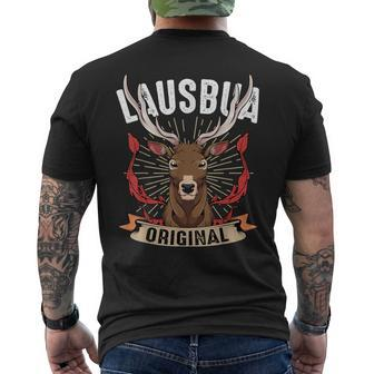 Lausbua Deer Lederhosen Costume Oktoberfest Bavaria Costume S T-Shirt mit Rückendruck - Seseable