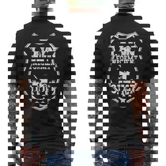 Lawn Enforcement Officer For Lawn Mowers Men's T-shirt Back Print | Mazezy