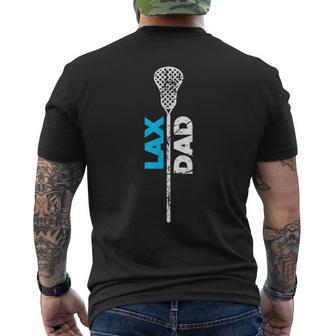 Lax Dad Lacrosse Blue Men's T-shirt Back Print - Monsterry DE