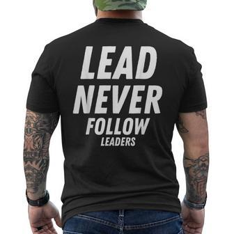 Lead Never Follow Leaders Raglan Baseball Men's T-shirt Back Print - Monsterry DE