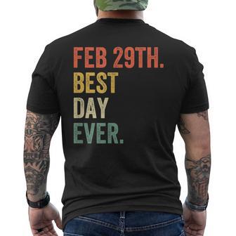 Leap Day 2024 Best Day Ever February 29Th Leap Year Cute Men's T-shirt Back Print - Monsterry