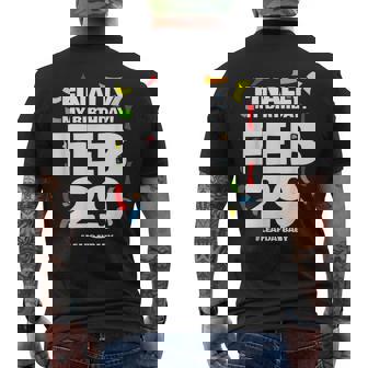 Leap Day Birthday Leap Year Baby Leap Year Birthday Men's T-shirt Back Print - Thegiftio