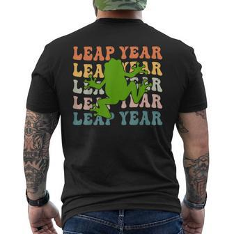 Leap Frog Leap Day 2024 Men's T-shirt Back Print - Seseable