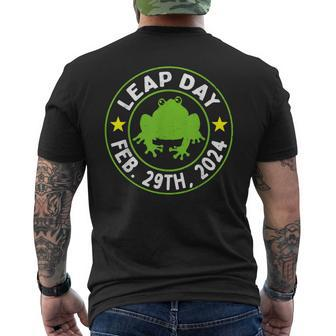 Leap Year Birthday Feb 29Th 2024 Leap Day Frog Men's T-shirt Back Print - Seseable