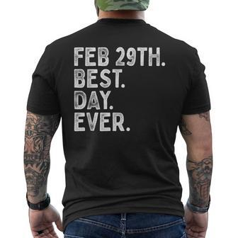 Leap Year Birthday Feb 29Th Best Day February Leap Day Bday Men's T-shirt Back Print - Monsterry UK