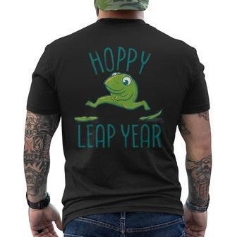 Leap Year February 29 Birthday Cute Frog Happy Leap Day Men's T-shirt Back Print | Mazezy