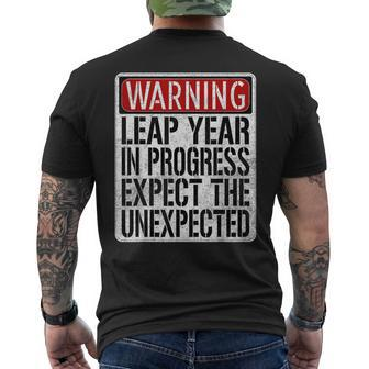Leap Year In Progress Expect The Unexpected Leap Year 2024 Men's T-shirt Back Print - Seseable