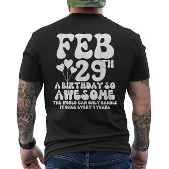 Leap Years Birthday 2024 Quote February 29Th Leap Day Men's T-shirt Back Print - Monsterry
