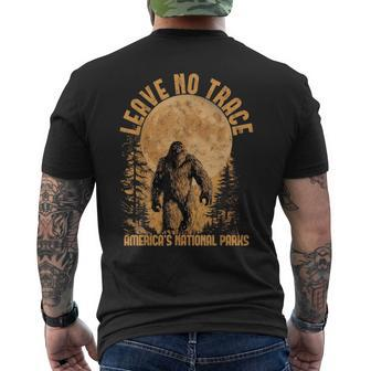 Leave No Trace America National Parks Big Foot Men's T-shirt Back Print - Monsterry