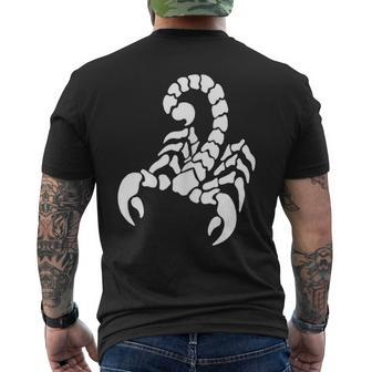 Left Chest Scorpio Arachnologist Scorpion Men's T-shirt Back Print - Monsterry